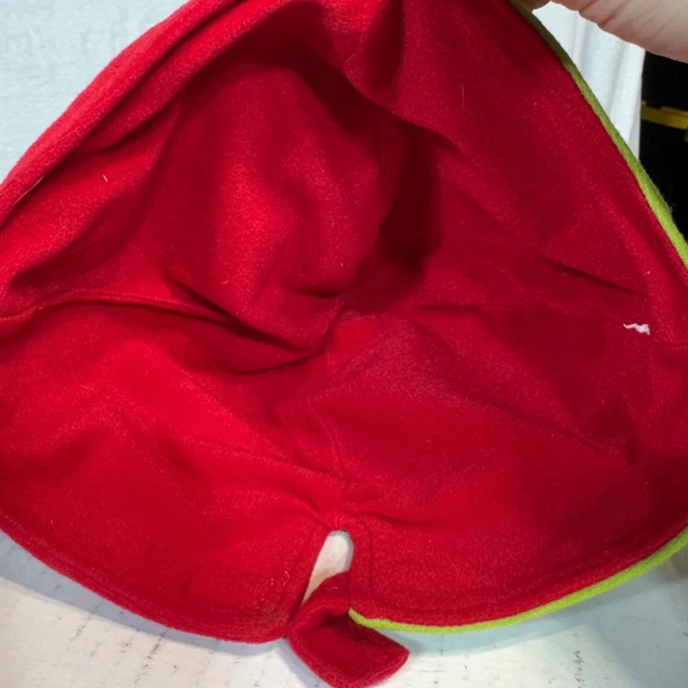 Jester Hat One Size Red Green Two Tone Tassel Costume Party Costume Clown Hat